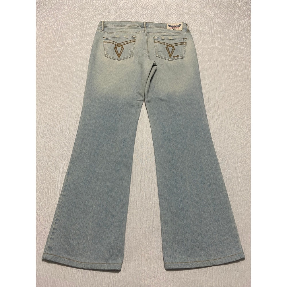 Vintage Triple Q Deluxe Denim Bootcut Jeans Size 13 Light Wash Pockets